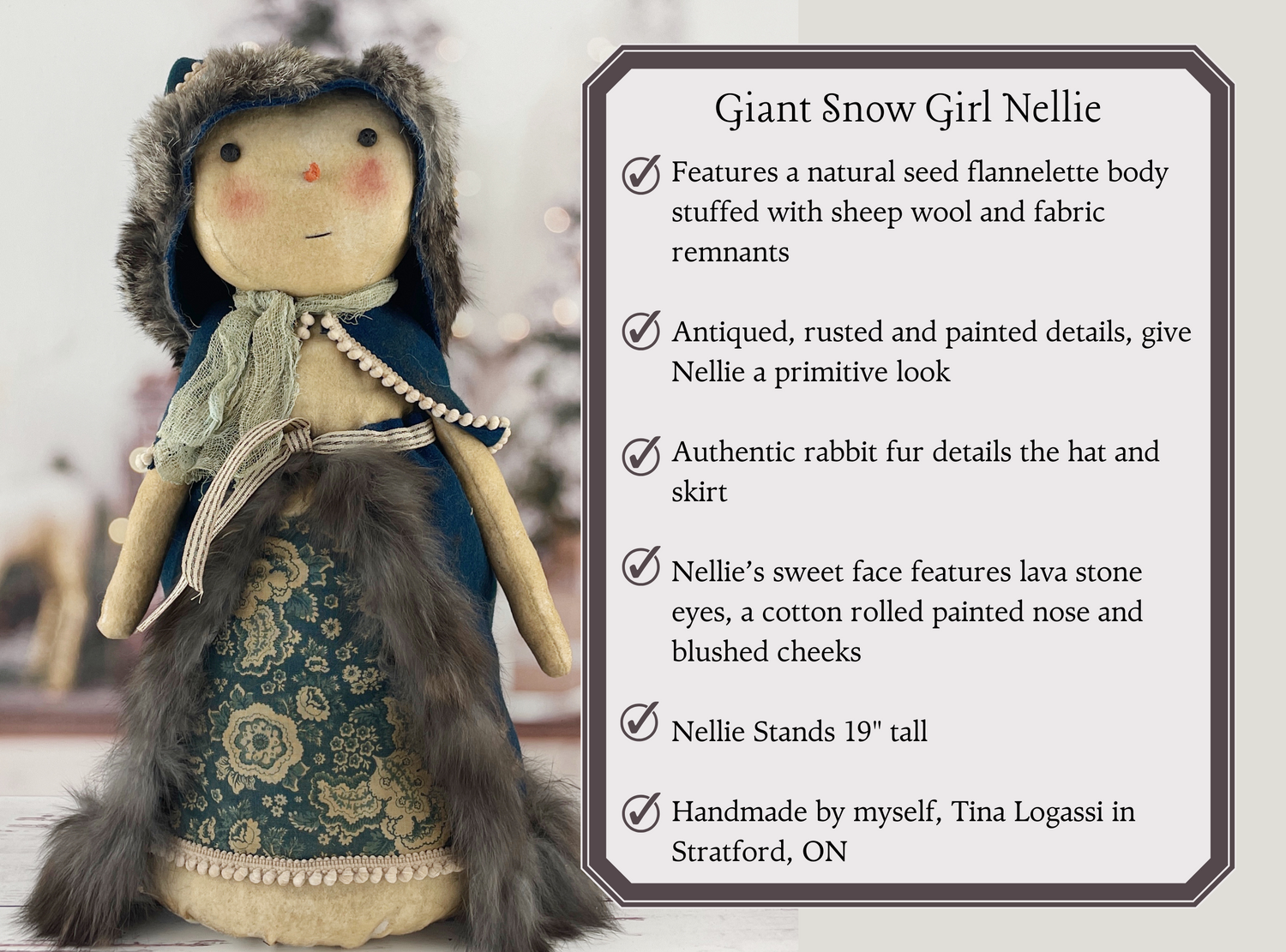 Large Snow Girl Nellie