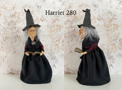 Handmade Halloween Harriet Witch Doll Fall Home Decor / Autumn Folk Art Handmade OOAK Fabric Doll / One of a Kind Handmade Witch