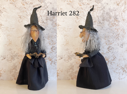 Handmade Halloween Harriet Witch Doll Fall Home Decor / Autumn Folk Art Handmade OOAK Fabric Doll / One of a Kind Handmade Witch