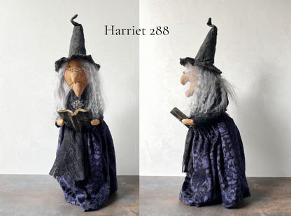 Handmade Halloween Harriet Witch Doll Fall Home Decor / Autumn Folk Art Handmade OOAK Fabric Doll / One of a Kind Handmade Witch
