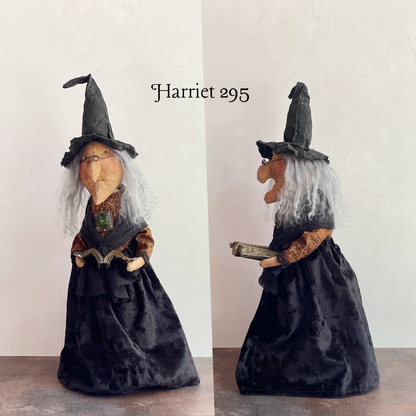 Handmade Halloween Harriet Witch Doll Fall Home Decor / Autumn Folk Art Handmade OOAK Fabric Doll / One of a Kind Handmade Witch