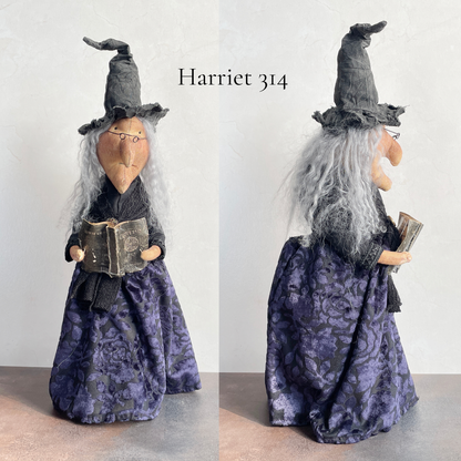Handmade Halloween Harriet Witch Doll Fall Home Decor / Autumn Folk Art Handmade OOAK Fabric Doll / One of a Kind Handmade Witch