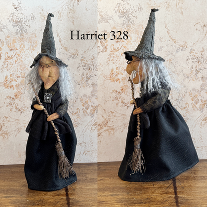 Handmade Halloween Harriet Witch Doll Fall Home Decor / Autumn Folk Art Handmade OOAK Fabric Doll / One of a Kind Handmade Witch