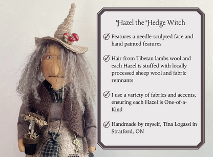 Handmade Halloween Hazel the Hedge Witch Art Doll