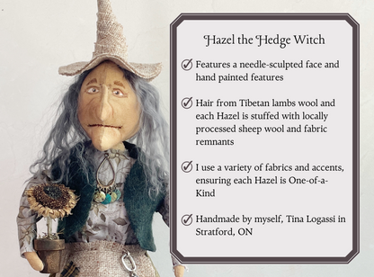Handmade Halloween Hazel the Hedge Witch Art Doll 2