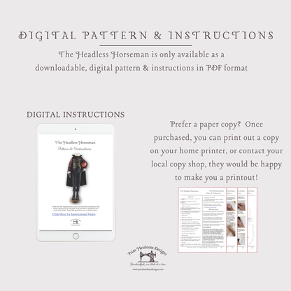Headless Horseman PDF Sewing Pattern