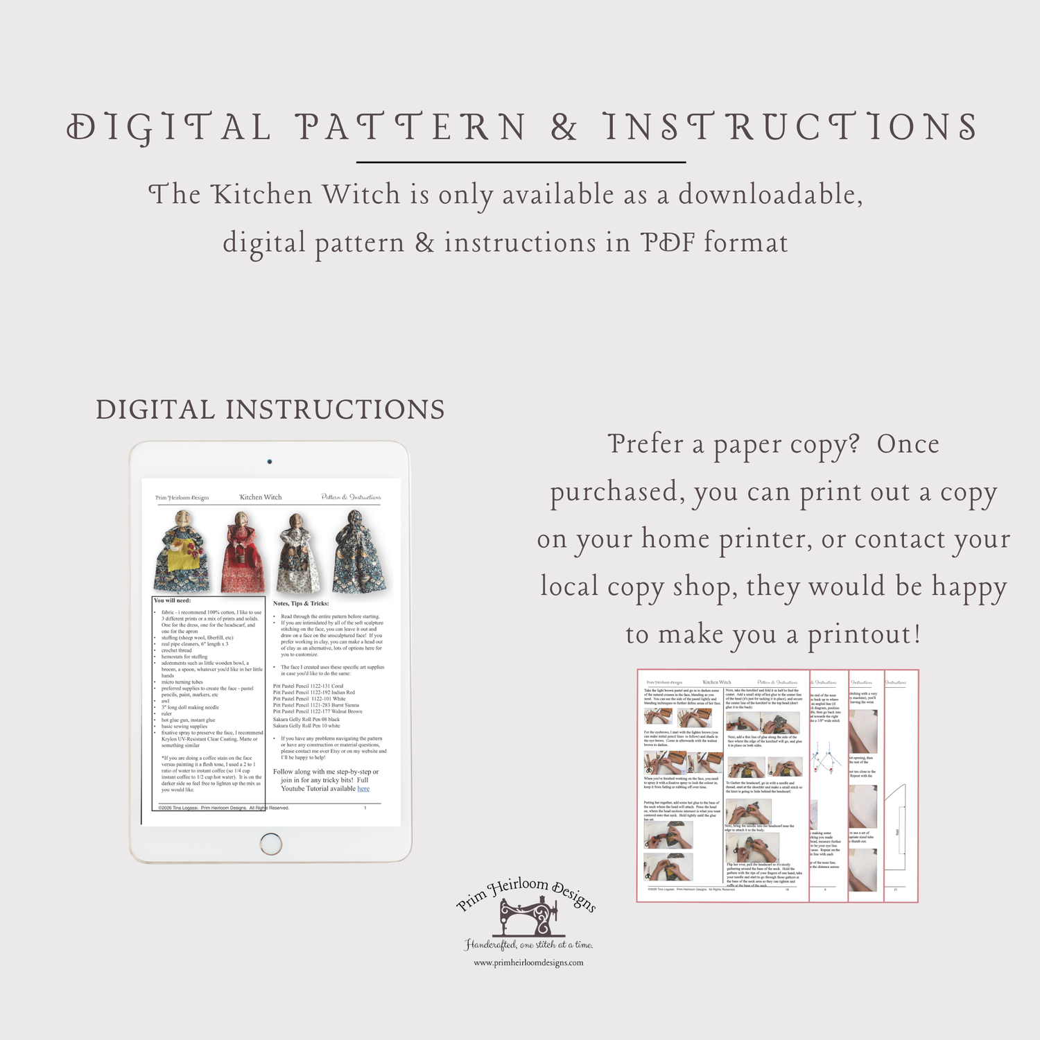 Kitchen Witch PDF Sewing Pattern