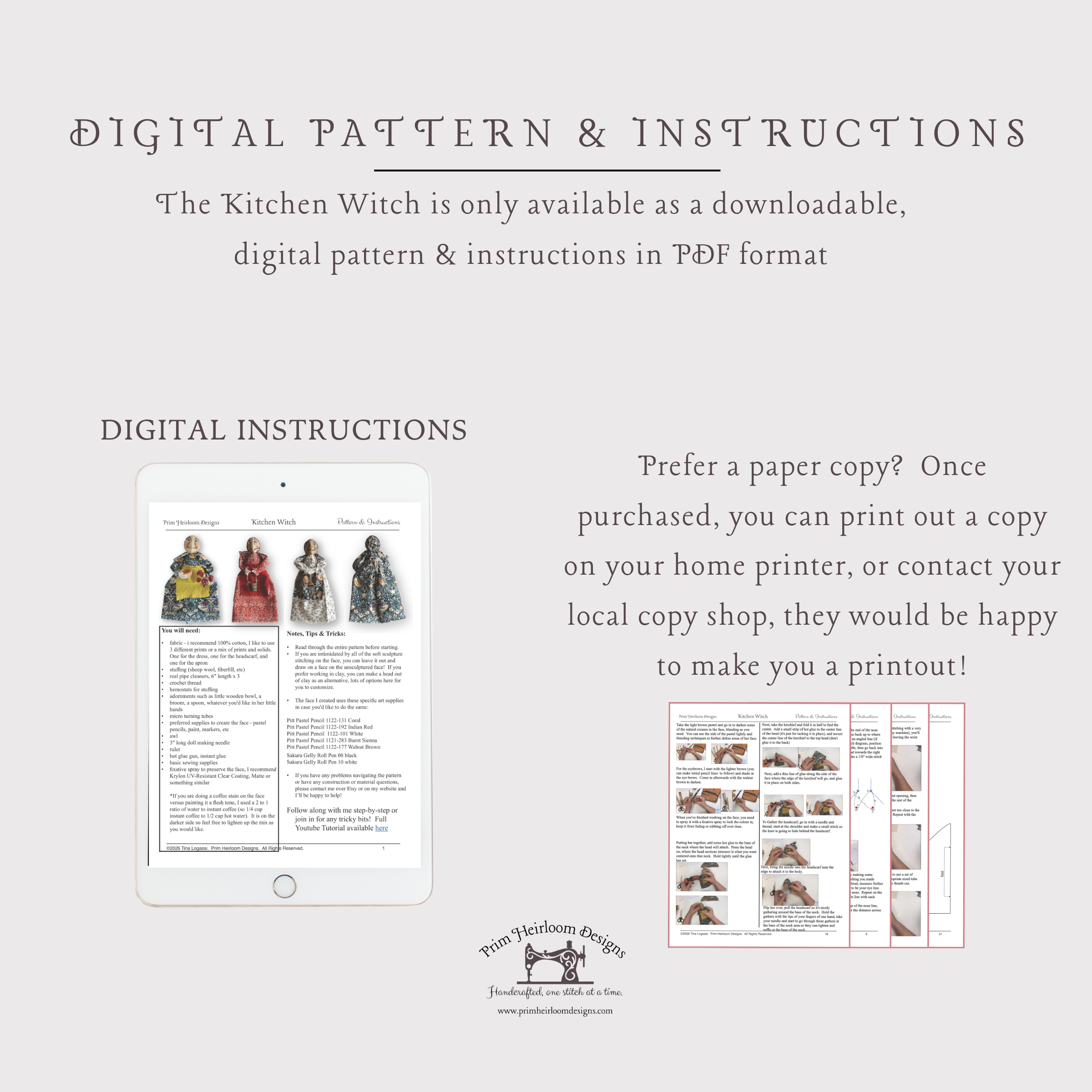Kitchen Witch PDF Sewing Pattern