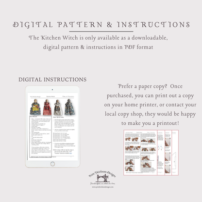 Kitchen Witch PDF Sewing Pattern