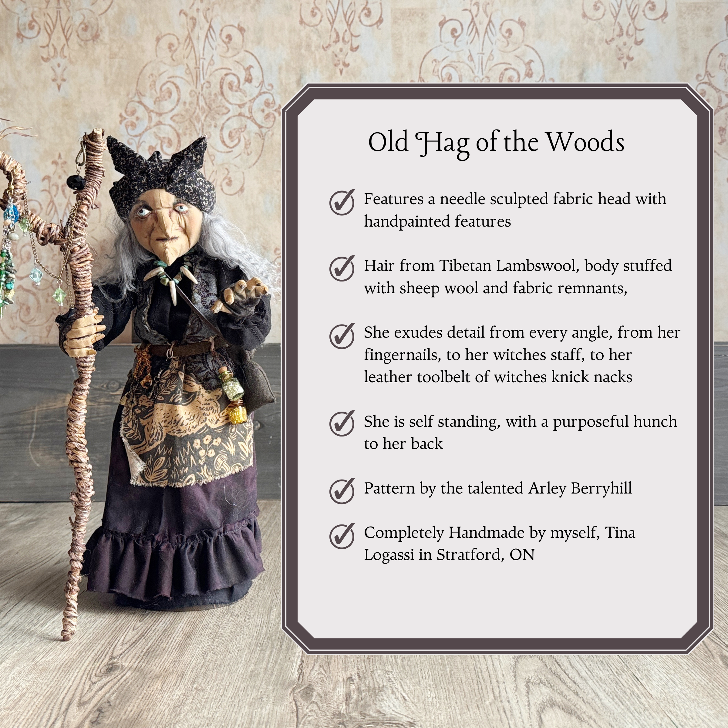 Old Hag of the Woods; a Woodland Witch or Gypsy Figure