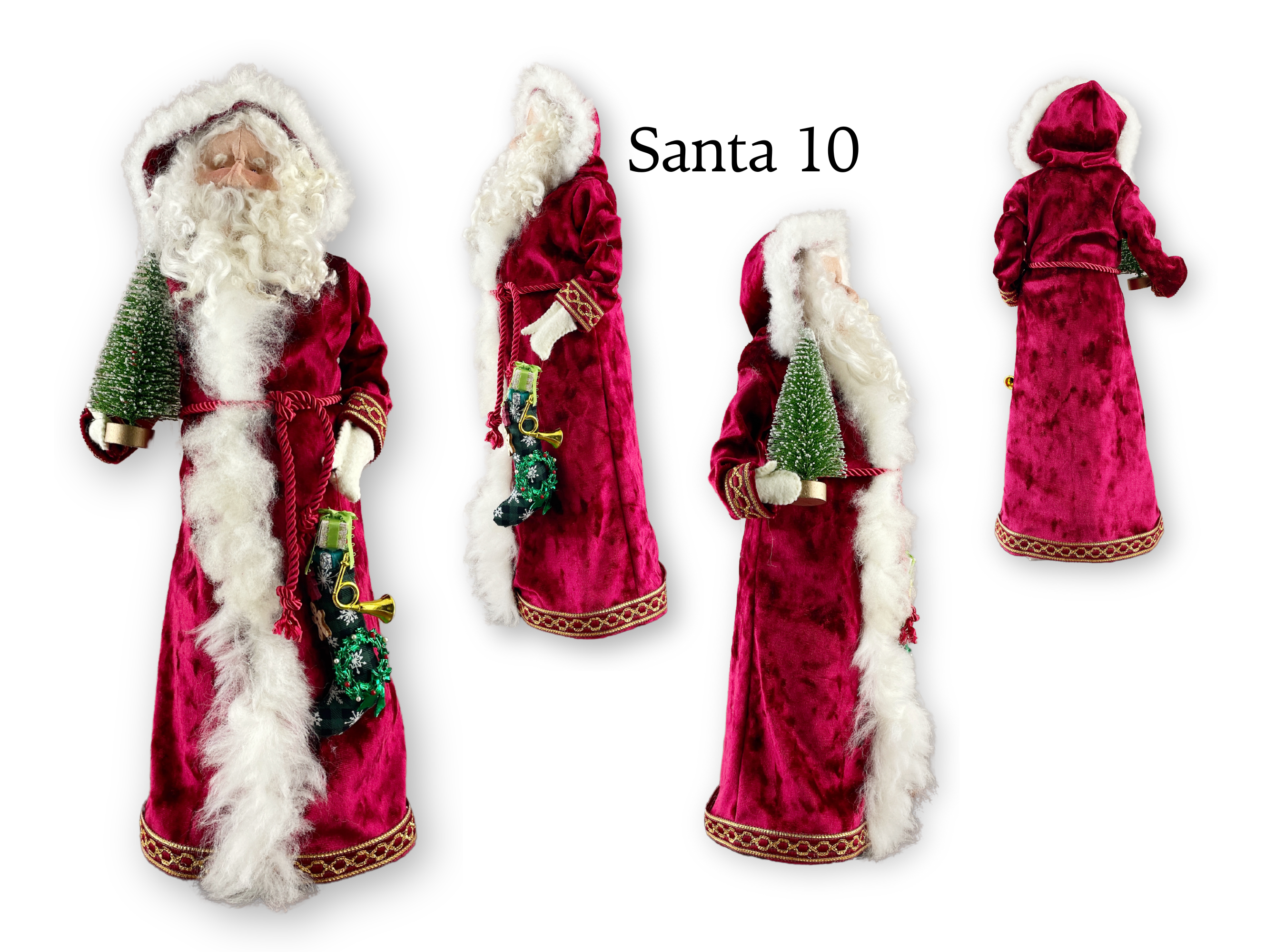 Handmade Santa Doll / One of a Kind Father Christmas Decor / Unique Heirloom Christmas Decoration