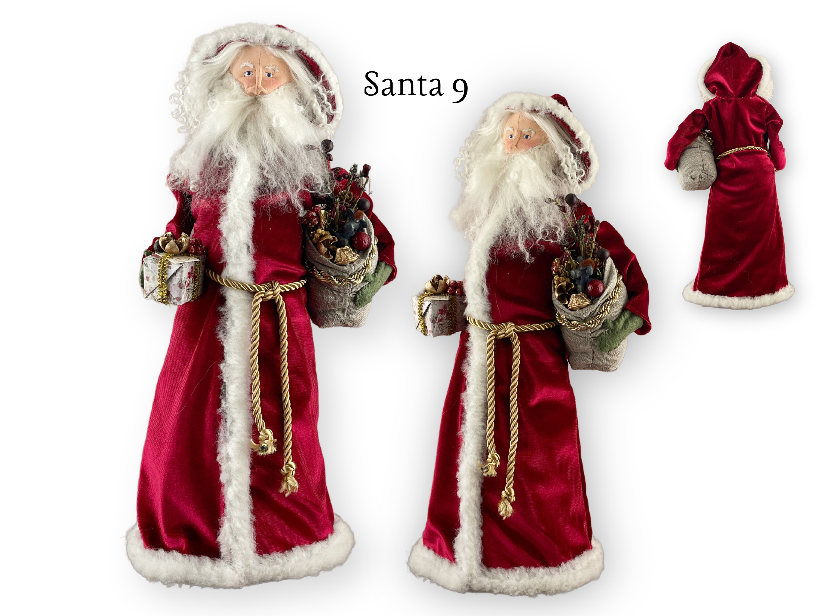 Handmade Santa Doll / One of a Kind Father Christmas Decor / Unique Heirloom Christmas Decoration