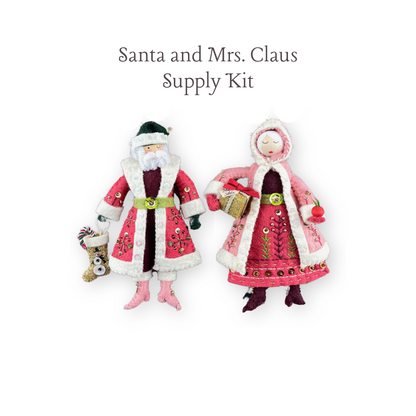 Santa and Mrs. Claus Craft Kit Cranberry Red