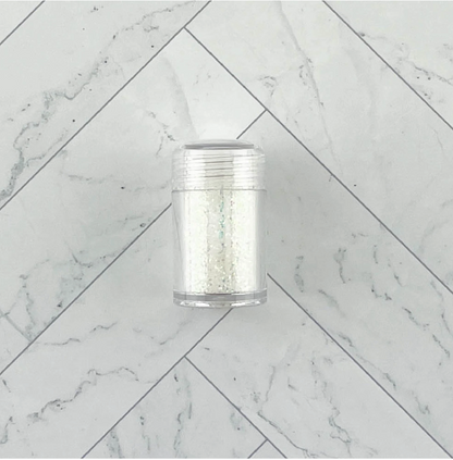 Iridescent White Glitter, Medium Grind / Mother of Pearl Craft Glitter
