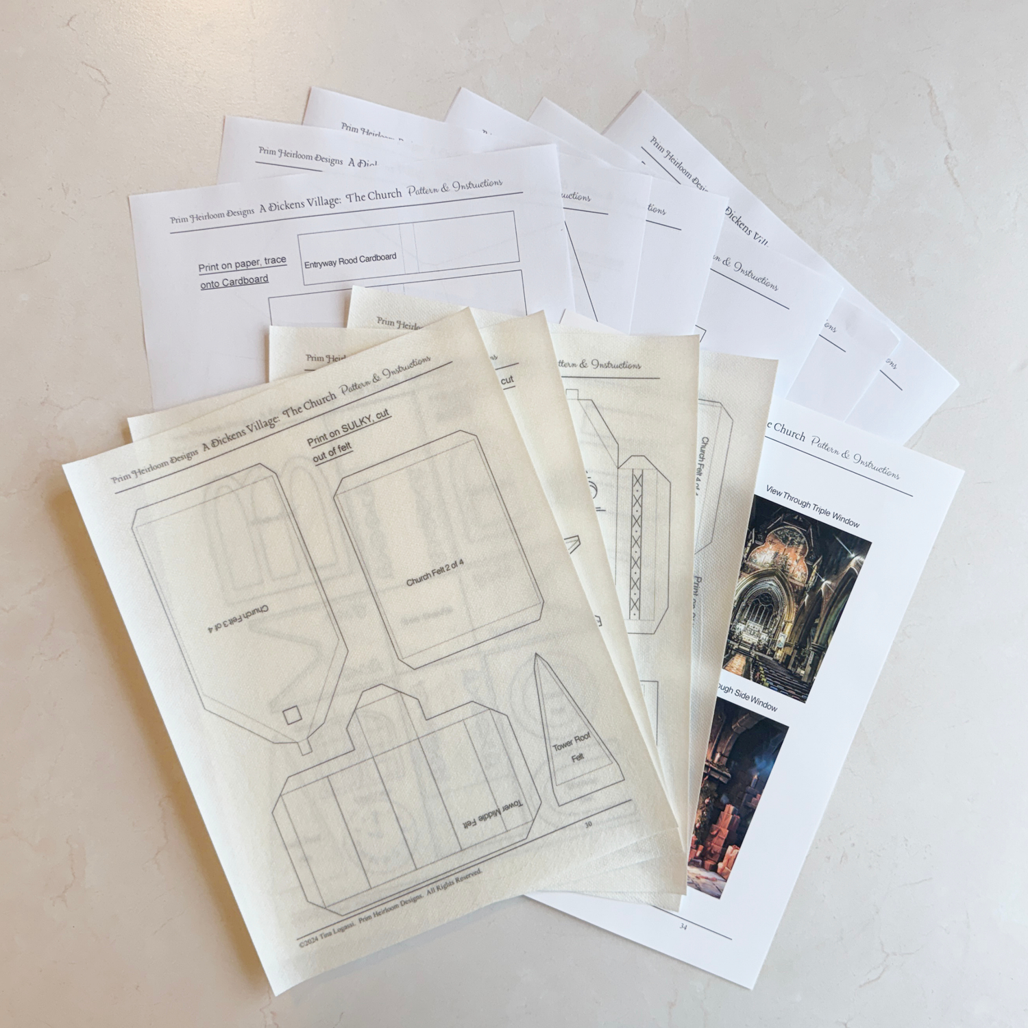The Church Digital Pattern + Mailed Pre-Printed Pattern Sheets