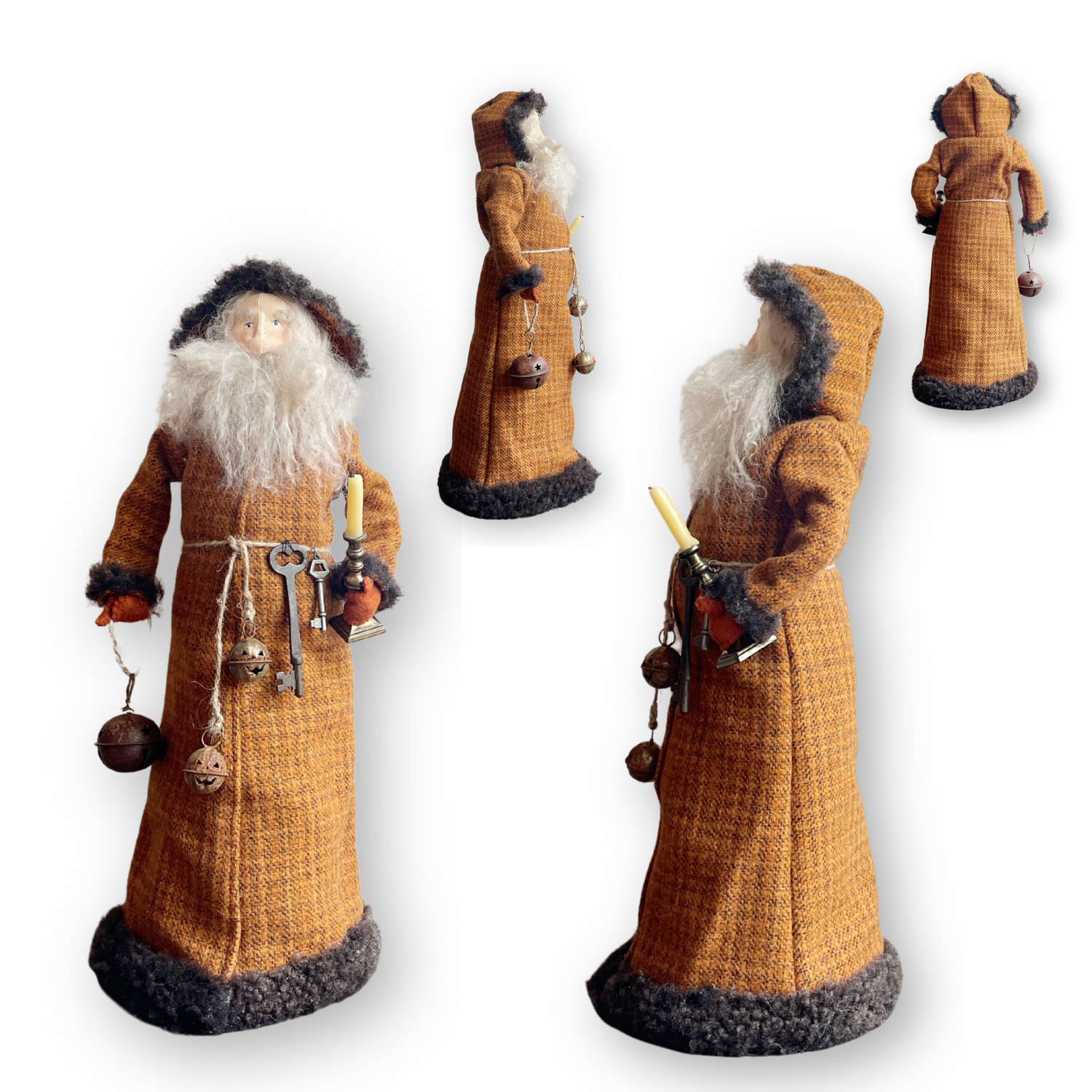 One of a Kind Handmade Autumn Inspired Santa Figure