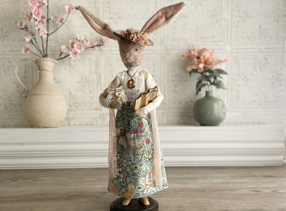One of a Kind Handmade Bunny Doll Edith