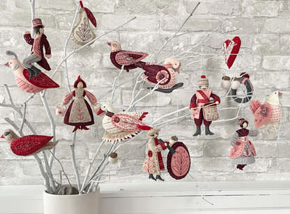 Printed Colour Guide for Sparkle and Shine Winter Cardinals Palette for Twelve Days of Christmas Ornament Series by MmmCrafts