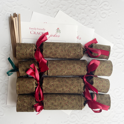 Handmade Christmas Crackers / British Christmas Tradition / Re-usable Fabric Christmas Crackers that Snap