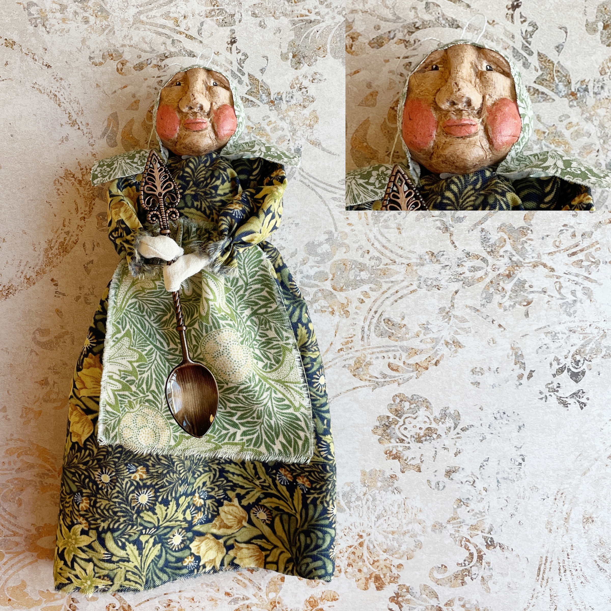 Handmade Kitchen Witch Hanging Figure