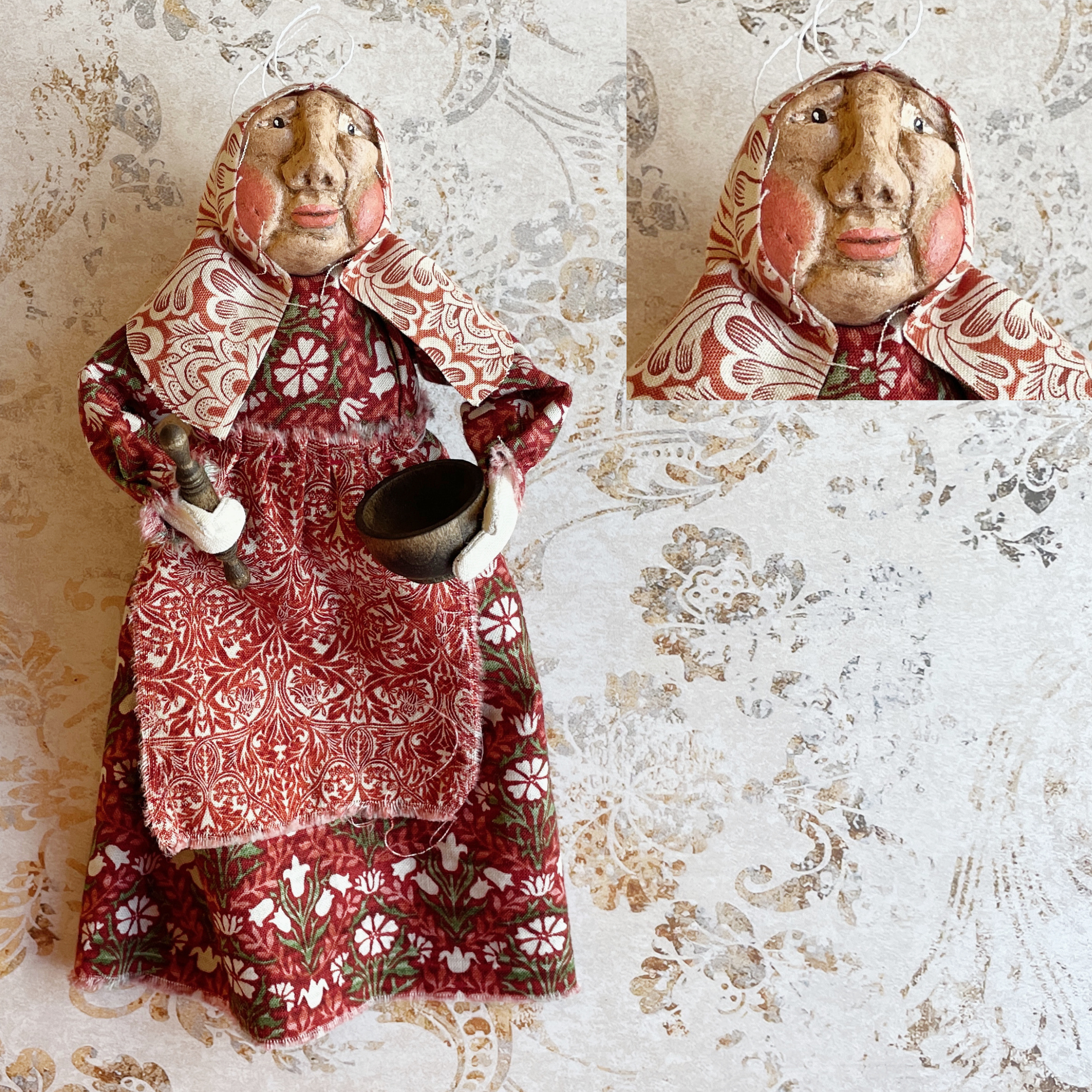 Handmade Kitchen Witch Hanging Figure