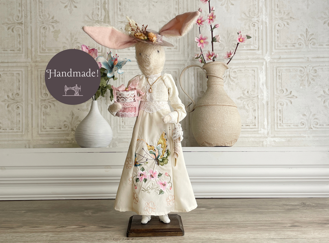 One of a Kind Handmade Bunny Doll Joséphine