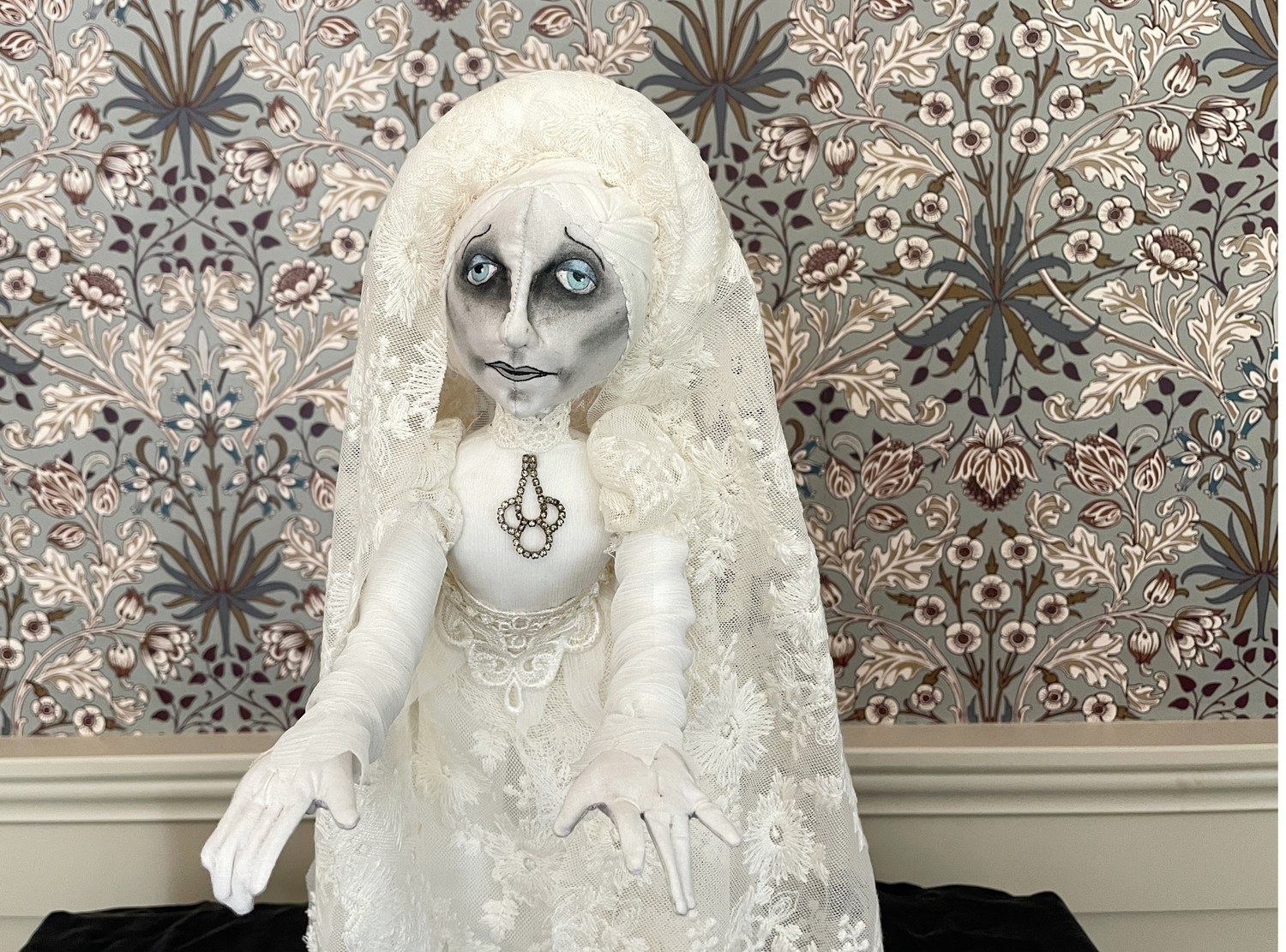 One of a Kind Handmade Halloween Ghost Doll Clara