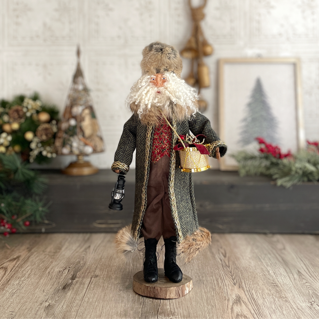 Saint Nicholas of the Highland Path Handmade Santa Claus Figure