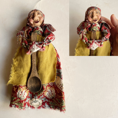 Handmade Kitchen Witch Hanging Figure