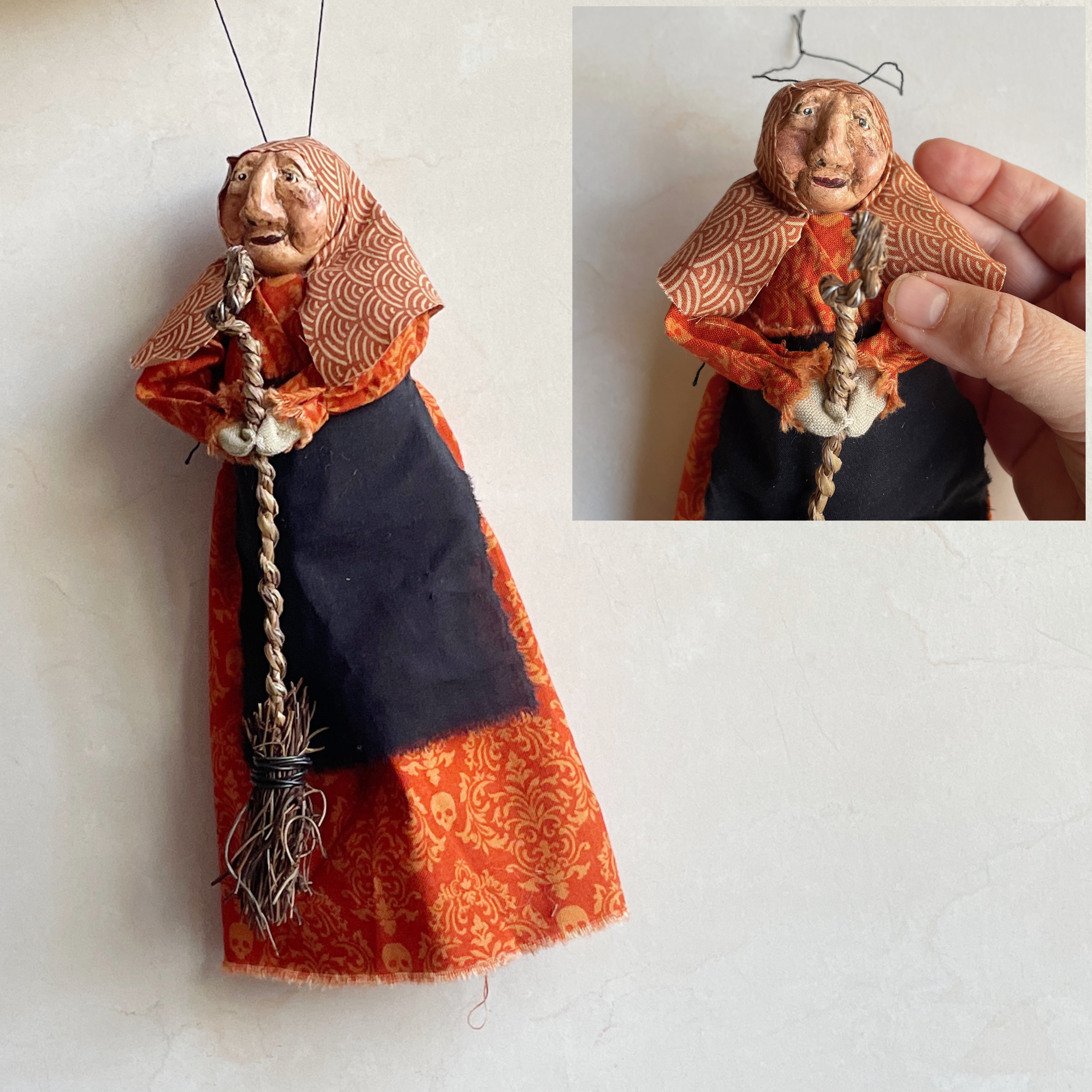 Handmade Kitchen Witch Hanging Figure