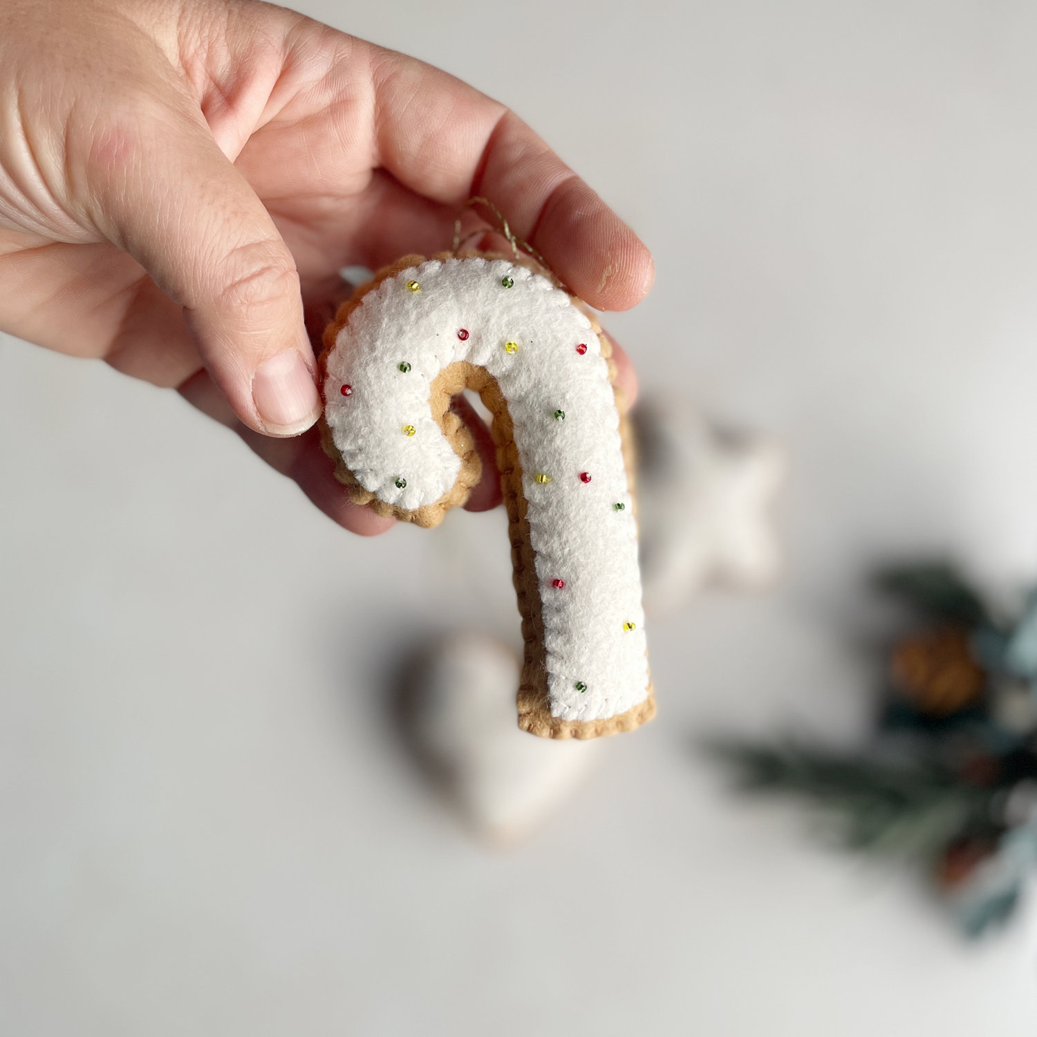 Felt Sugar Cookie Ornaments for the Christmas Tree