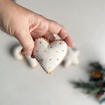 Felt Sugar Cookie Ornaments for the Christmas Tree