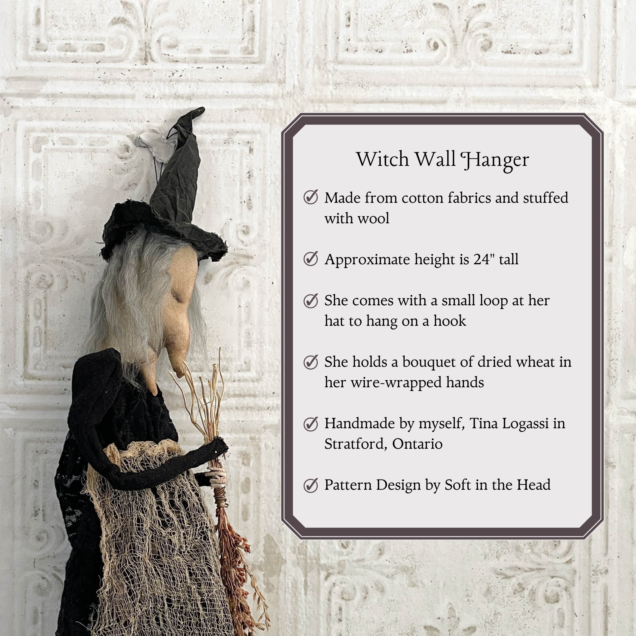 Primitive Witch Door or Wall Hanger