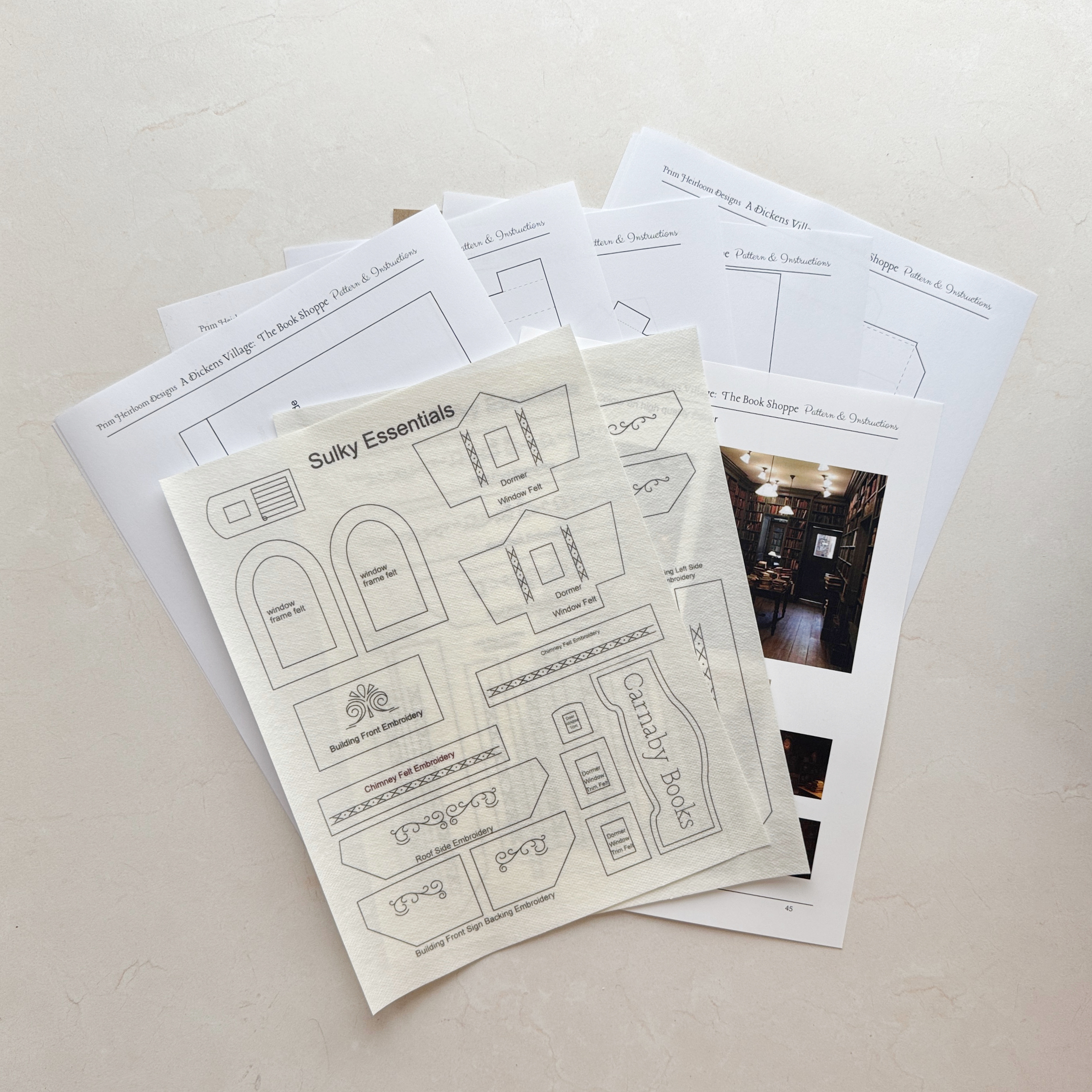Book Shoppe Digital Pattern + Mailed Pre-Printed Pattern Sheets