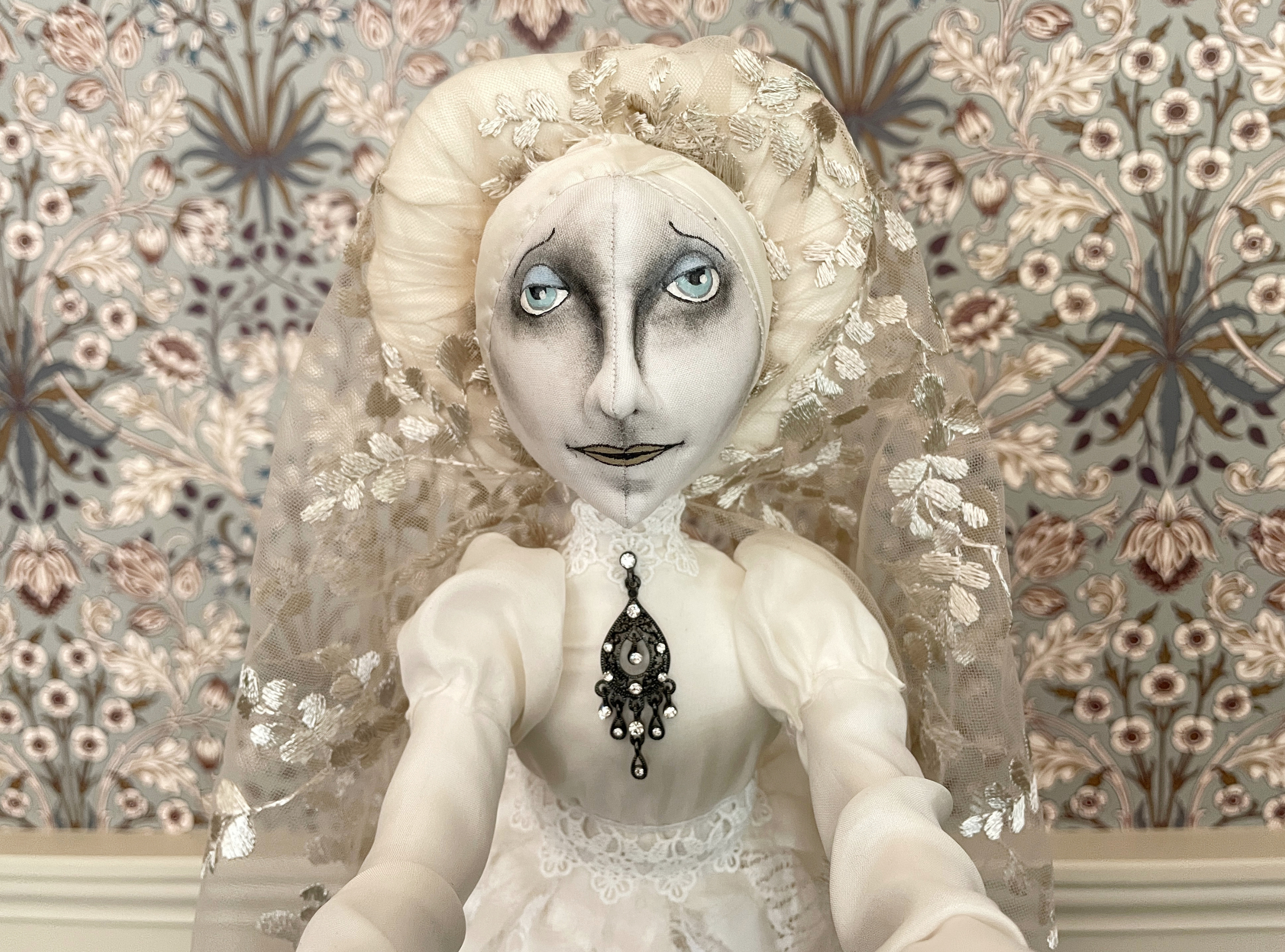 One of a Kind Handmade Halloween Ghost Doll Cordelia