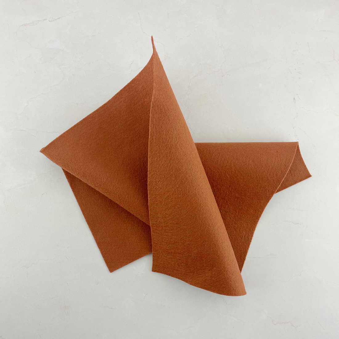 Earthy Rust Wool Blend Felt
