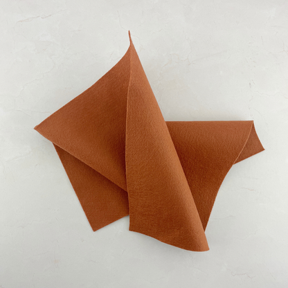 Earthy Rust Wool Blend Felt