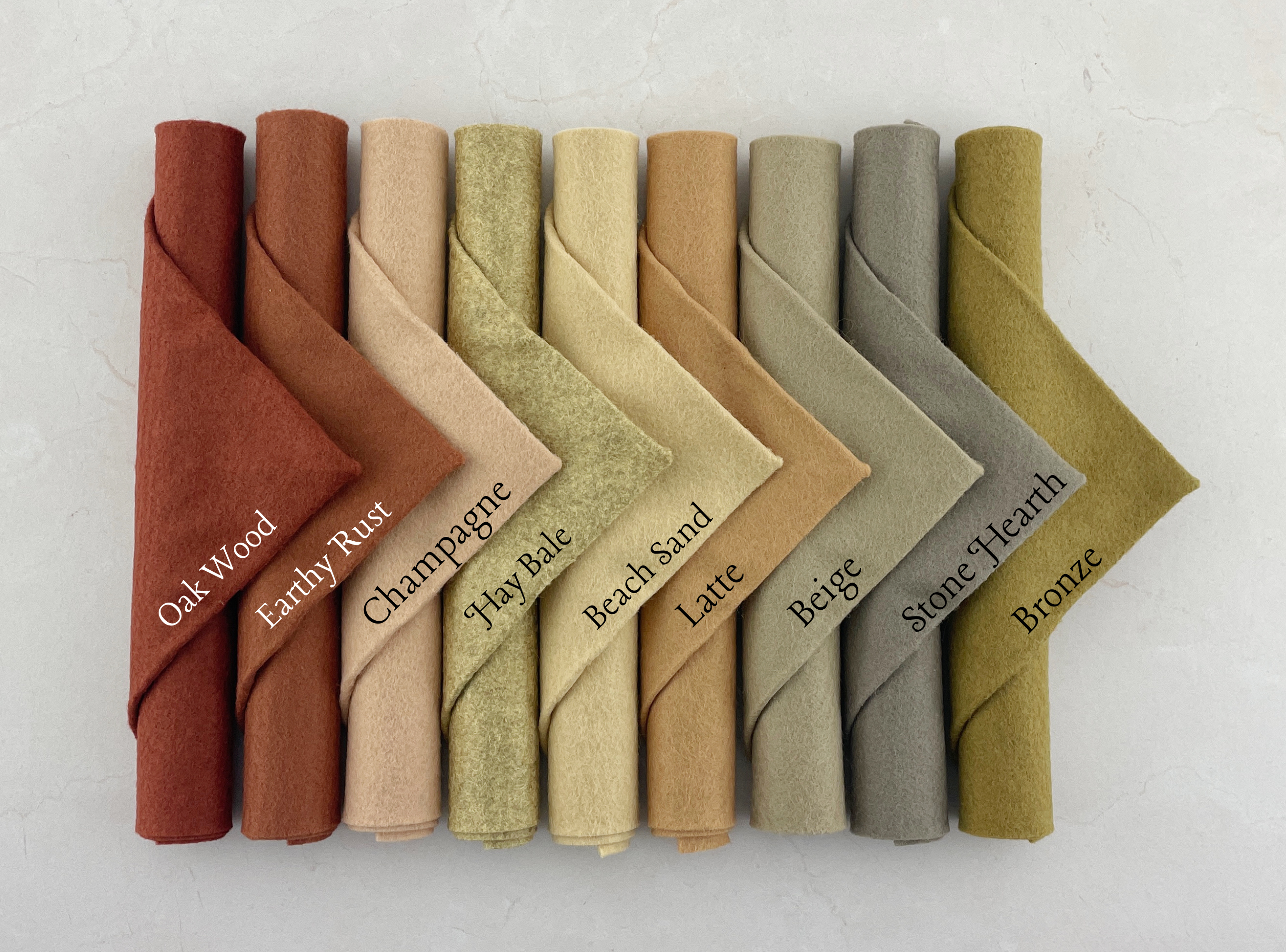 Earthy Rust Wool Blend Felt