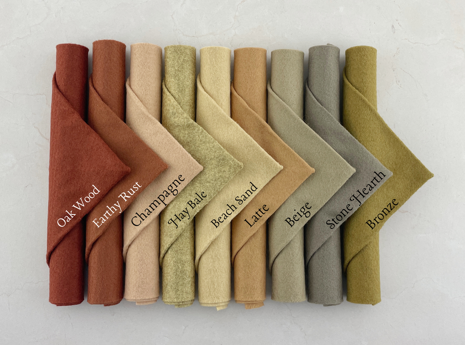 Wool Blend Felt Sheets Swatch Cards