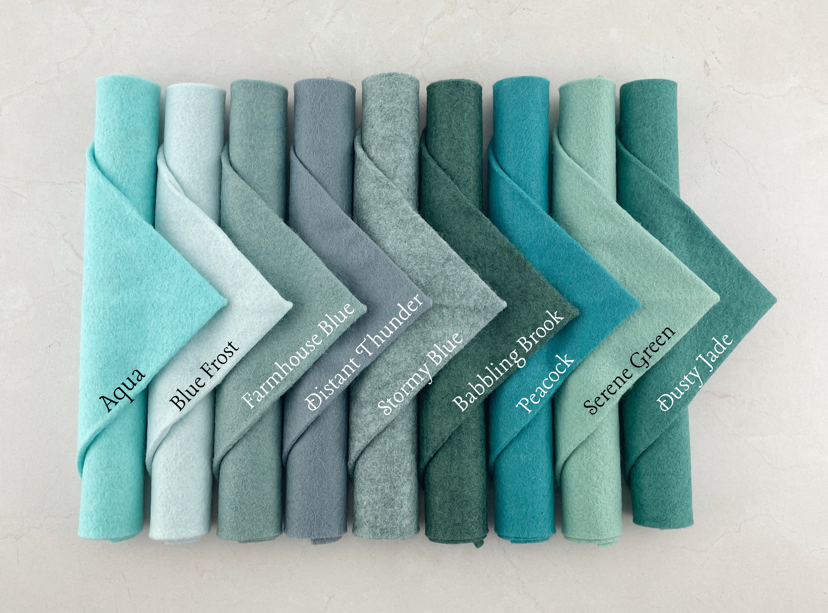 Wool Blend Felt Sheets Swatch Cards