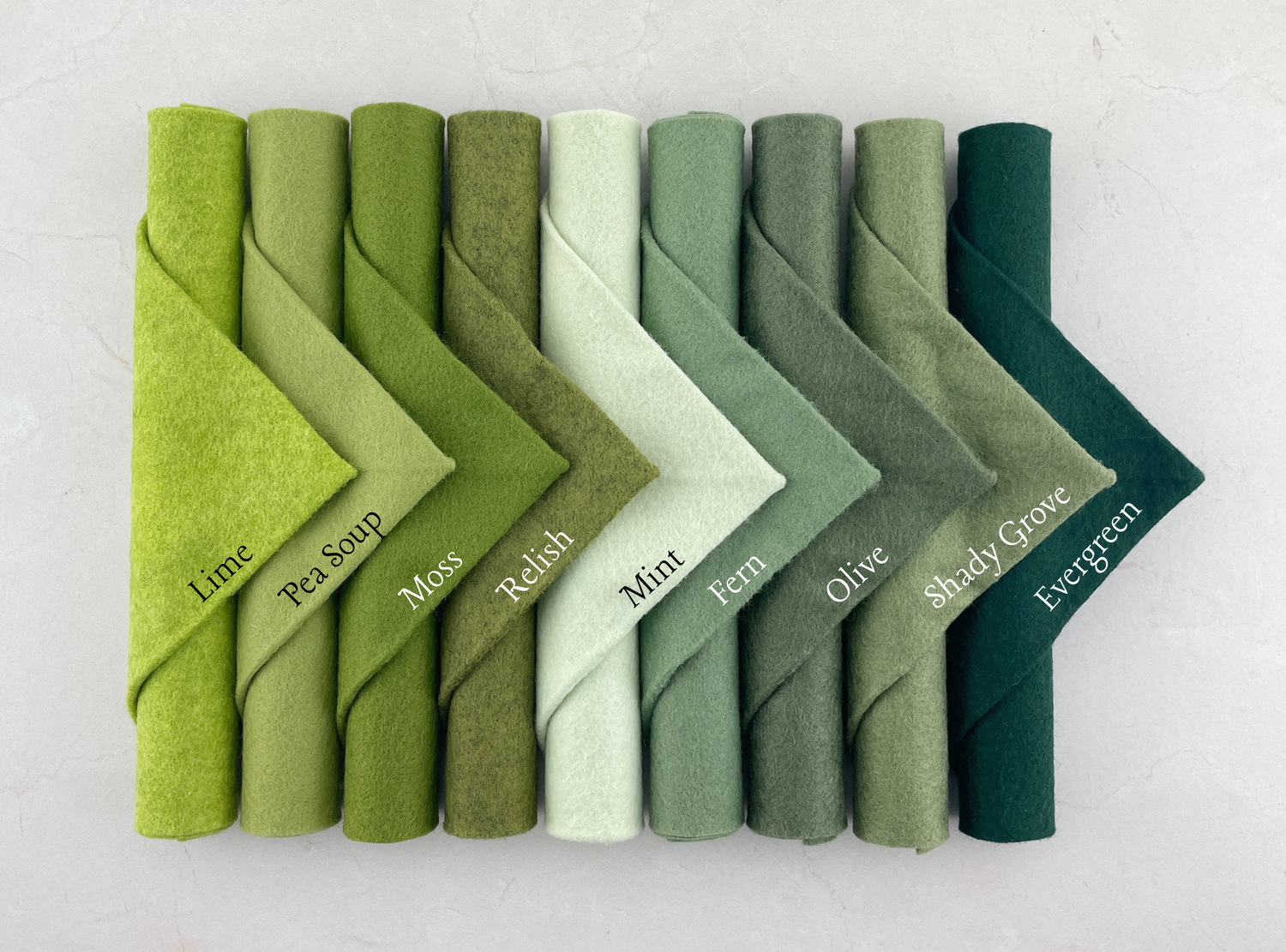 Wool Blend Felt Sheets Swatch Cards