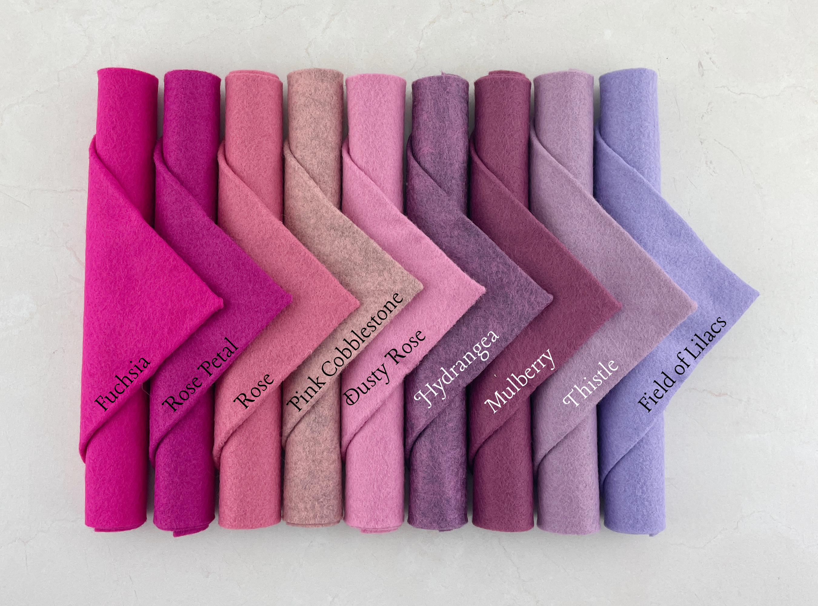Wool Blend Felt Sheets Swatch Cards