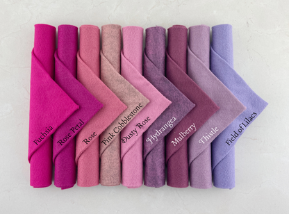 Wool Blend Felt Sheets Swatch Cards
