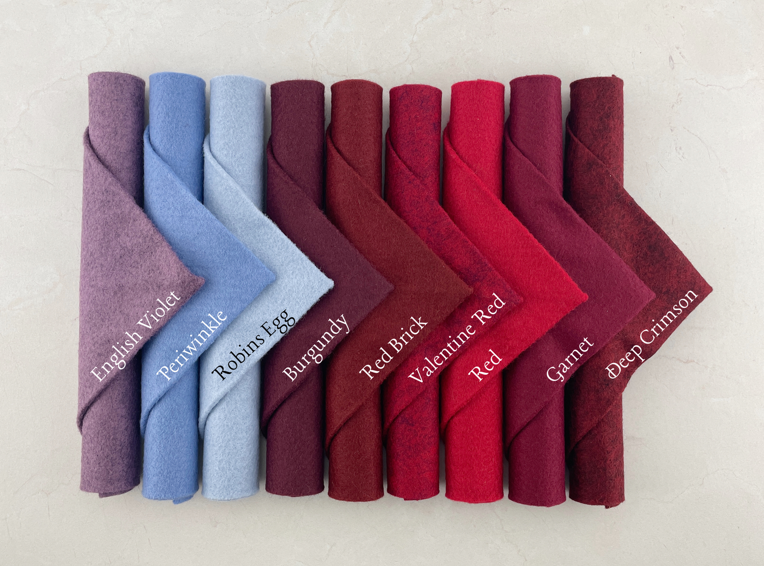 Wool Blend Felt Sheets Swatch Cards