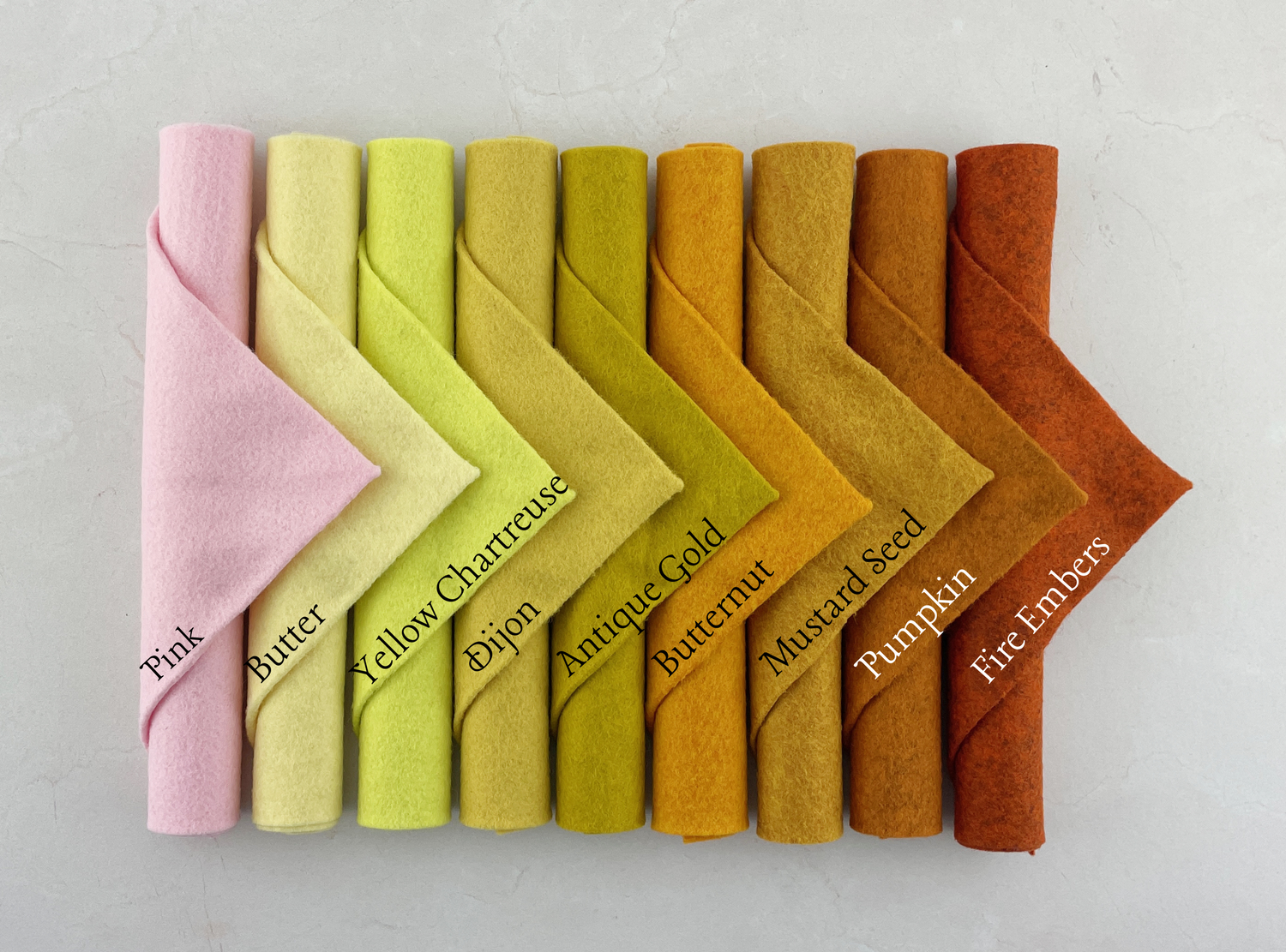 Wool Blend Felt Sheets Swatch Cards