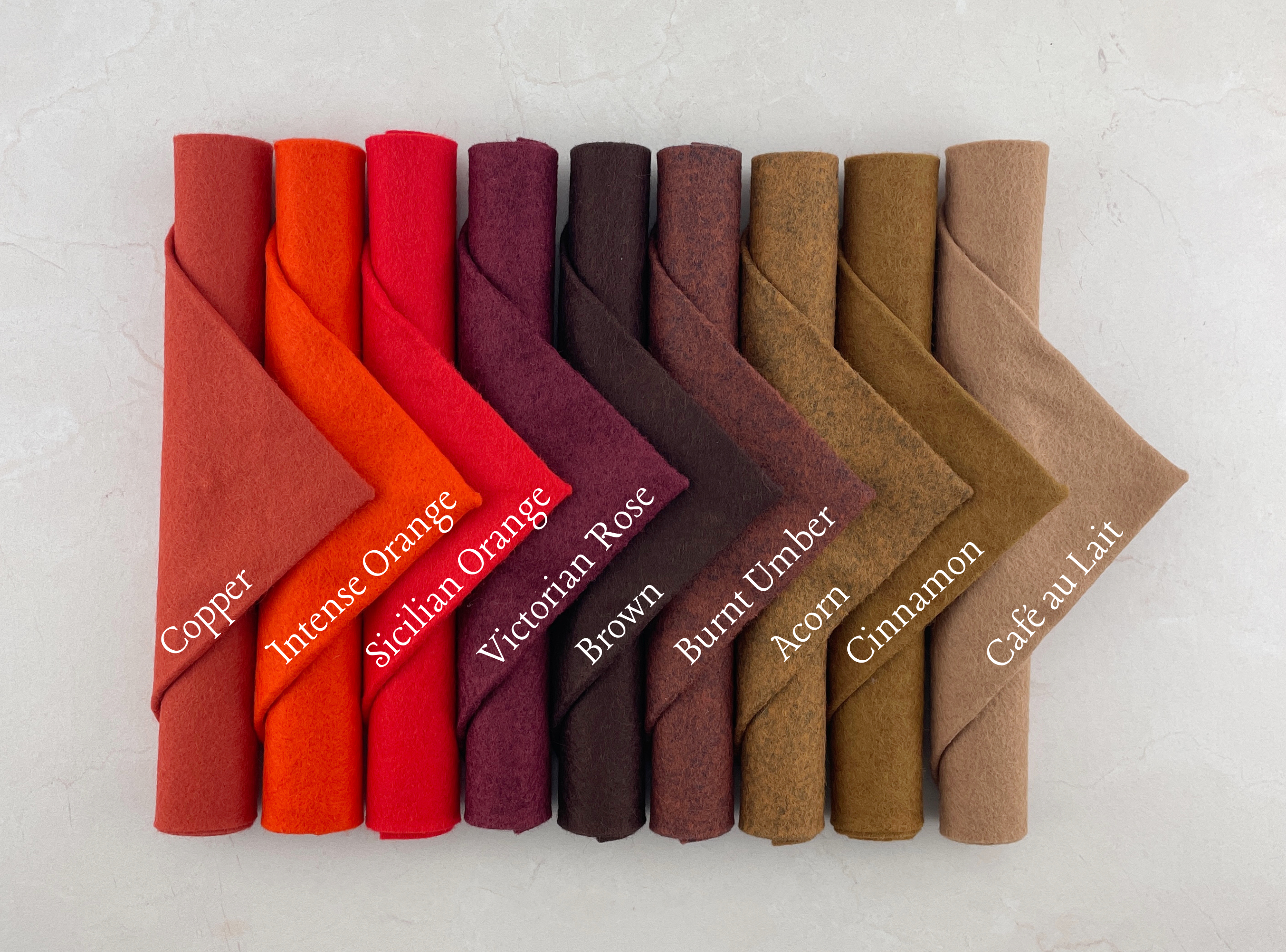 Wool Blend Felt Sheets Swatch Cards