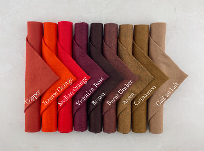 Wool Blend Felt Sheets Swatch Cards