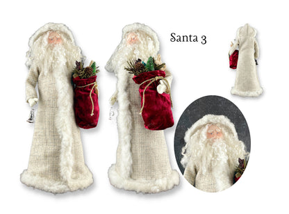 Handmade Santa Doll / One of a Kind Father Christmas Decor / Unique Heirloom Christmas Decoration