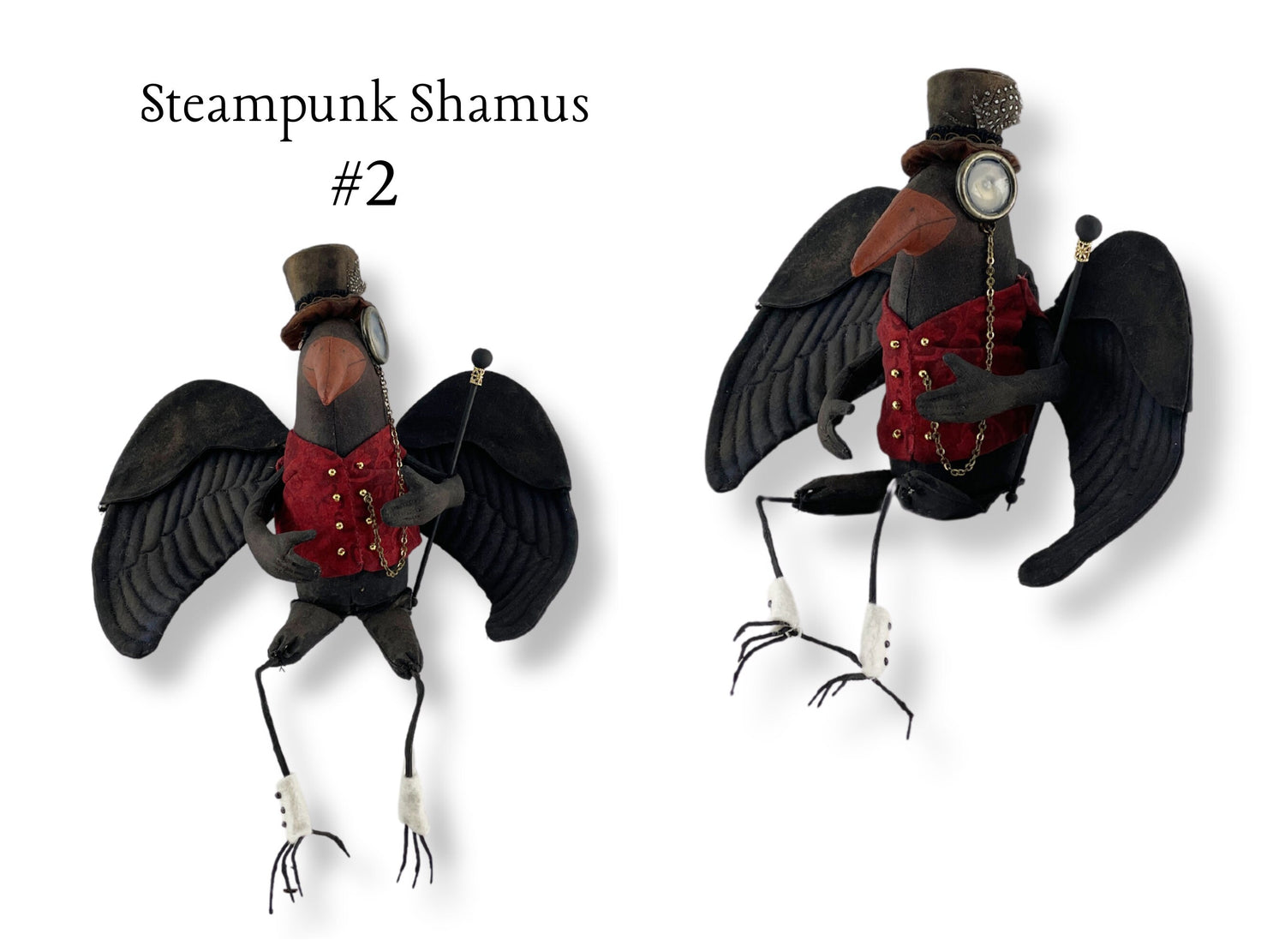 Steampunk Shamus Crow Figure