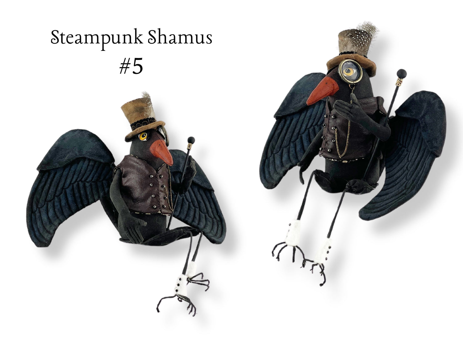 Steampunk Shamus Crow Figure